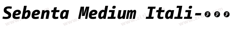 Sebenta Medium Itali字体转换